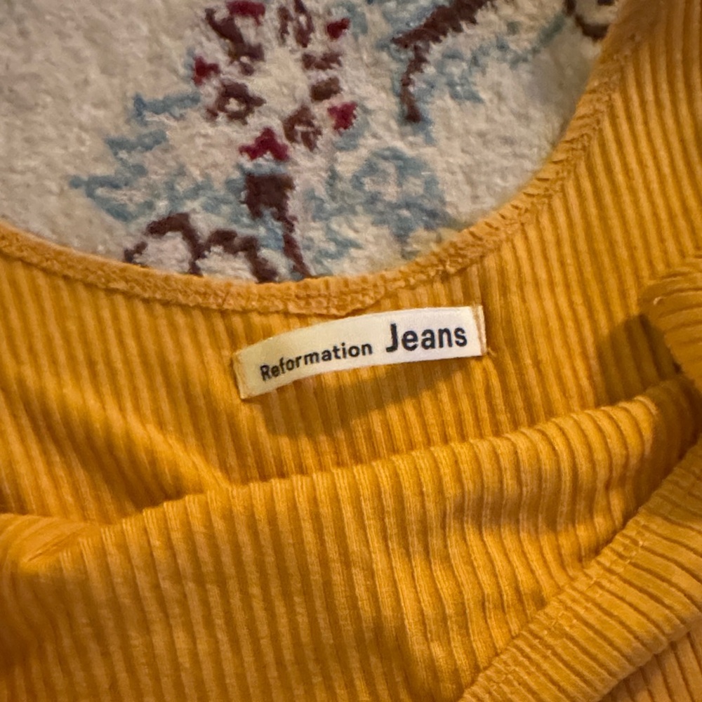 Reformation Mustard Ribbed Camisole - Picture 3 of 4